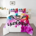 thumbnail image 2 of Erosebridal Sports Lacrosse Bedding Sets King with Comforter, Ice Hockey Duvet Insert, Watercolor Room Decor, 3pcs, 2 of 7
