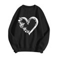 thumbnail image 4 of Valentines Shirt for Women Love Heart Graphic Print Long Sleeve Sweatshirts Casual Valentines Gifts Relaxed Fit Tops Outfit Clothes, 4 of 4