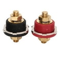 thumbnail image 2 of Thru Panel Terminal, 250A Safe Battery Stud Junction Stable Performance Black Red 3/8in 2PCS Convenient  For Marine For Car For RV, 2 of 8