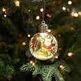 thumbnail image 5 of Hometravel Creative Santa Ornament Ball, Lighted Transparent Hanging Sphere, Plastic Christmas Tree Pendant with LED for Festive Atmosphere Decor, 5 of 6