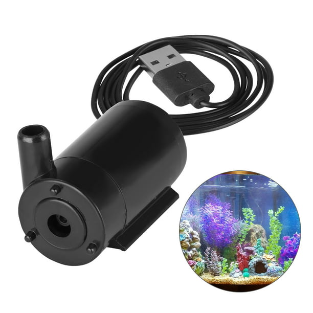 TSV Fish Tank Water Pump, DC 5V USB Mini Submersible Water