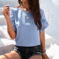thumbnail image 5 of LYXSSBYX Blouses for Women Short Sleeve Fashion Women Short Sleeve Garment Comfortable Breathable Round-Neck Blouses Tops, 5 of 7