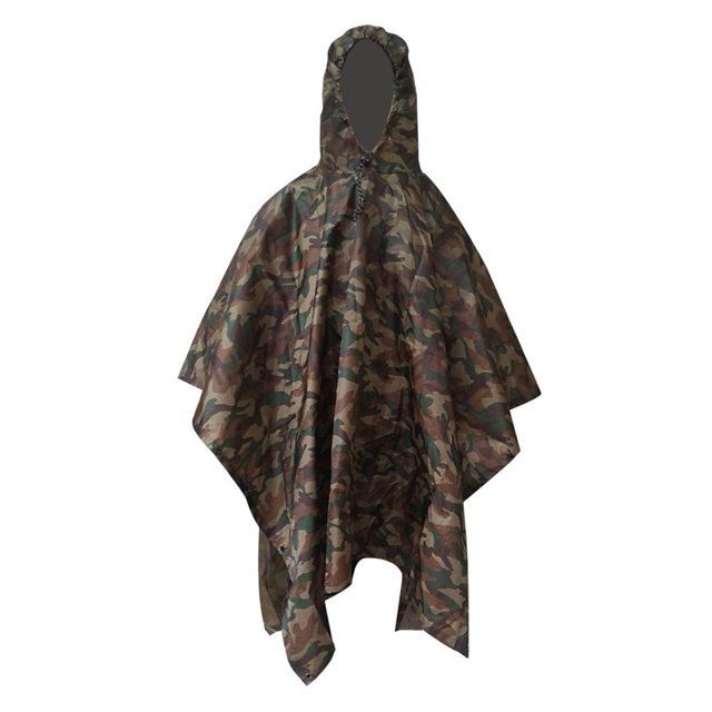 cámping Chaqueta impermeable impermeable para traje de lluvia unisex al aire libre (camuflaje) verde militar verde Barbie Nuevos Originales