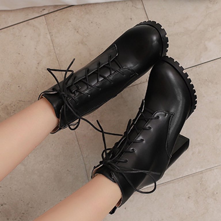 black dress combat boots Women's Black Combat Boots