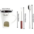 thumbnail image 2 of 2026 Sweet Fondue Cup, Chocolate Fondue Mug with Forks, Fondue Cups Set for Date Night Birthday Wedding Gifts, Chocolate Melting Pot Mugs, 2 of 7