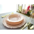 thumbnail image 2 of " OCCASIONS " 40 Plates Pack, Disposable Vintage Wedding Party Plastic Plates (10'' Dinner Plate, Verona in Blush), 2 of 7