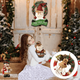 thumbnail image 4 of Decoración navideña en forma de círculo de ratán con muñeca de tela, accesorios de decoración navideña hechos a mano para colgar en la pared, 4 of 5