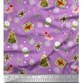 thumbnail image 1 of Soimoi Purple Moss Georgette Fabric Coffee Cup,Gift Box & Tree Christmas Fabric Prints By Yard 42 Inch Wide, 1 of 1