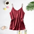 thumbnail image 2 of HomeGardon Lingerie for Women Womens Silk Satin Tank Tops V Neck Casual Cami Sleeveless Camisole Blouses Summer Basic Tank Shirt, 2 of 4