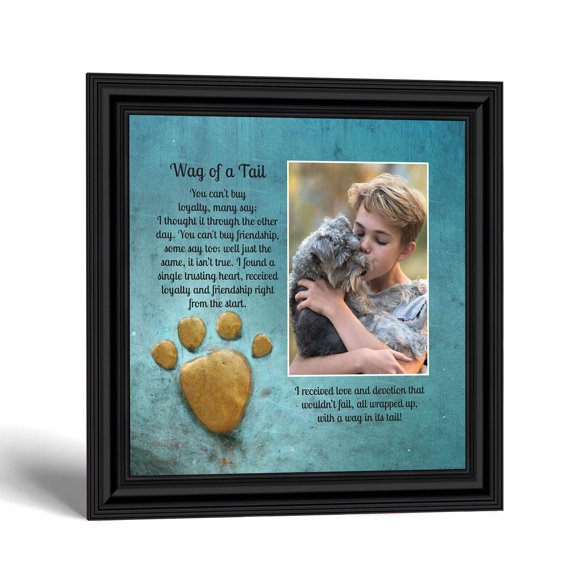 Dog Picture Frame with Paw Print, Wag of a Tail Keepsake