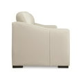 thumbnail image 3 of Rove Sofa, 93 Inch, Plush Cushioned Cream Real and Faux Leather Seats, 3 of 5