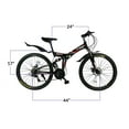 thumbnail image 4 of Xspec  26" 21 Speed Folding Mountain Bike Bicycle Trail Commuter, Black, 4 of 8