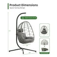 thumbnail image 5 of Bifanuo Swing chair clearance indoor Home Outdoor Egg Swing Chair, Patio Hanging Wicker basket stand with Soft Cushion UV Resistant 350LBS Capacity for Patio Backyard, 5 of 9