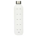 thumbnail image 1 of Botella de agua de oro blanco esmerilado de 1 l - Botella de agua de diseño de plástico con marcador de tiempo motivacional, sin BPA - Botella deportiva a prueba de fugas para gimnasia, desintoxicació, 1 of 5
