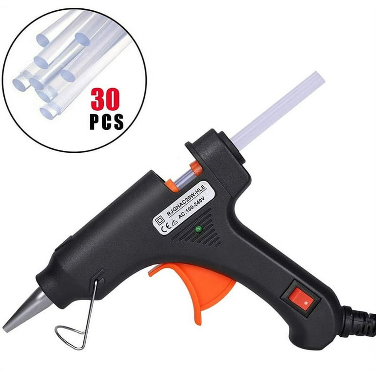 Untimaty Cordless Hot Glue Gun with 2.0Ah Battery & Charger and 30 Pcs Full Size Glue Sticks, 100W Power Melt Glue Gun for DIY, Festival Decor and