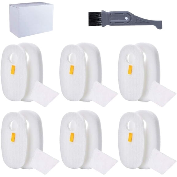 6 Packs Foam & Filter Kit for Shark Rocket HV319Q, HV320, HV320W, HV321, HV322 Vacuums, Replacement Shark Rocket Parts#1080FTV320 & 1084FTV320