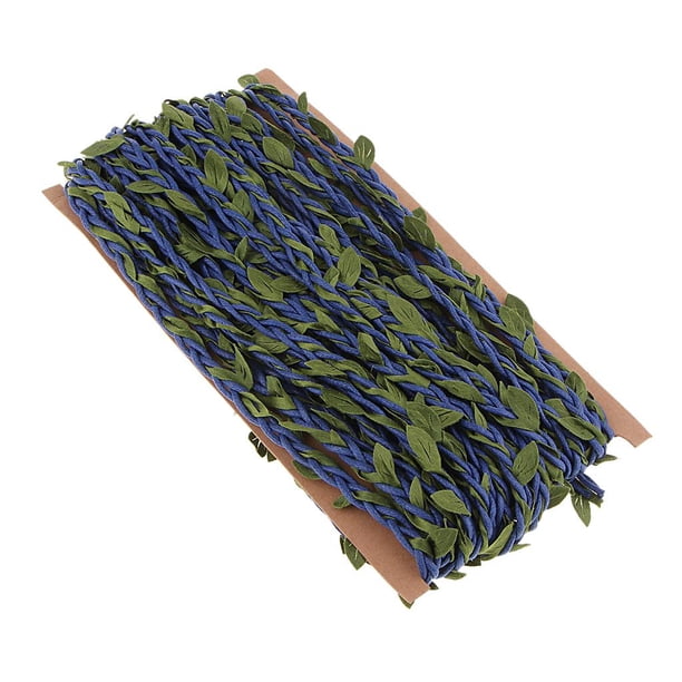 Plantas de hiedra artificiales, hojas de Pascua para decoración de fiestas, manualidades de costura Azul