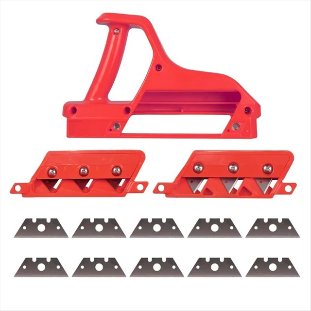 Plasterboard Quick Cutter, Gypsum Board Hand Plane for Precise Drywall Edge Chamfering At 45°/60° Woodworking Trimmer,1 * Plasterboard Planing Tool,Red