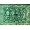 thumbnail image 1 of Ahgly Company Indoor Rectangle Persian Turquoise Blue Traditional Area Rugs, 2' x 4', 1 of 4