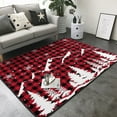 Christmas Tree Buffalo Plaid Area Rugs for Living Room Bedroom, 5x7