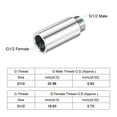 thumbnail image 2 of Uxcell G1/2 Female to G1/2 Male Thread 50mm Nickel Plated Brass Extension Pipe Fitting, 2 of 5