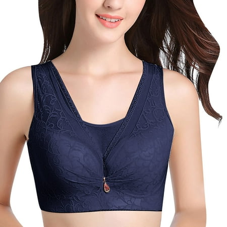 Pavied Push Up Bra Wireless Bras for Women Plus Size Bra Women Full Cup Thin Underwear Sports Bra Lace Bra Breast Cover Cup Large Size Vest Bras Backless Bra Bras for Women D 38/85E