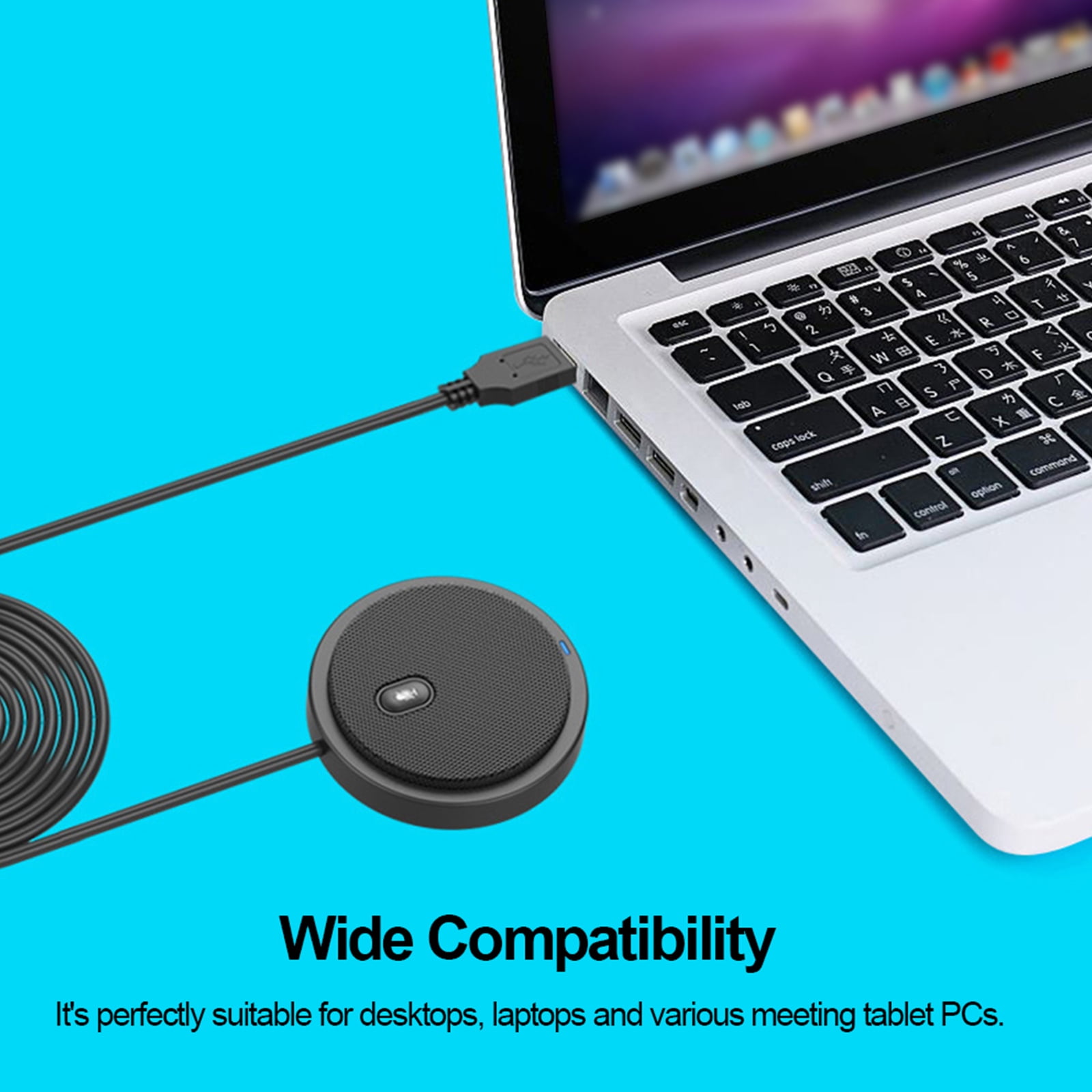 Dcenta Condenser Microphone Mic for Meeting Business PC Laptop Voice Chat Video Games Live Broadcast Sound Pick-up