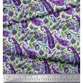thumbnail image 2 of Soimoi Crepe Silk Fabric Leaves Artistic Print Sewing Fabric Yard 42 Inch Wide, 2 of 3
