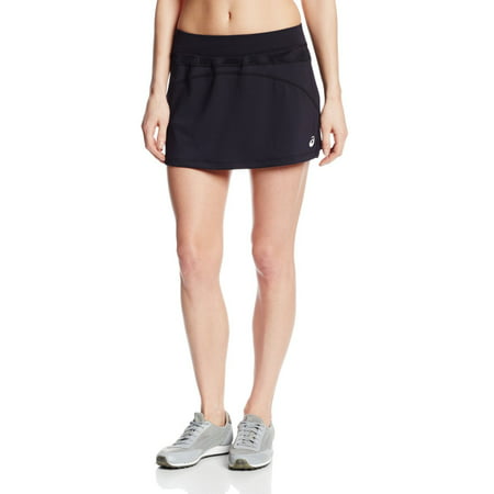 asics women's racket skort tennis skirt shorts - black &