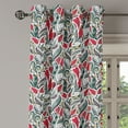 thumbnail image 2 of Ambesonne Retro Grommet Curtain, Colored Boho Flowers Leaf, 50" x 108", Grey and Hot Pink, 2 of 6