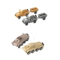 thumbnail image 1 of 4D Modelo 1:72 De Vehículos Y Trailer Playset Juguete Zulema Tanques en miniatura, 1 of 8