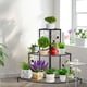 thumbnail image 2 of Costway Estantería de Metal para Plantas de 3 Niveles Soporte Esquinero para Maceta de Flores Estante de Escalera Interior Exterior 76 x 76 x 86 cm, 2 of 8