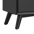 thumbnail image 3 of Ian 36 Inch Small Bar Cabinet with 2 Doors Flared Legs Modern Black Wood - Saltoro Sherpi, 3 of 5