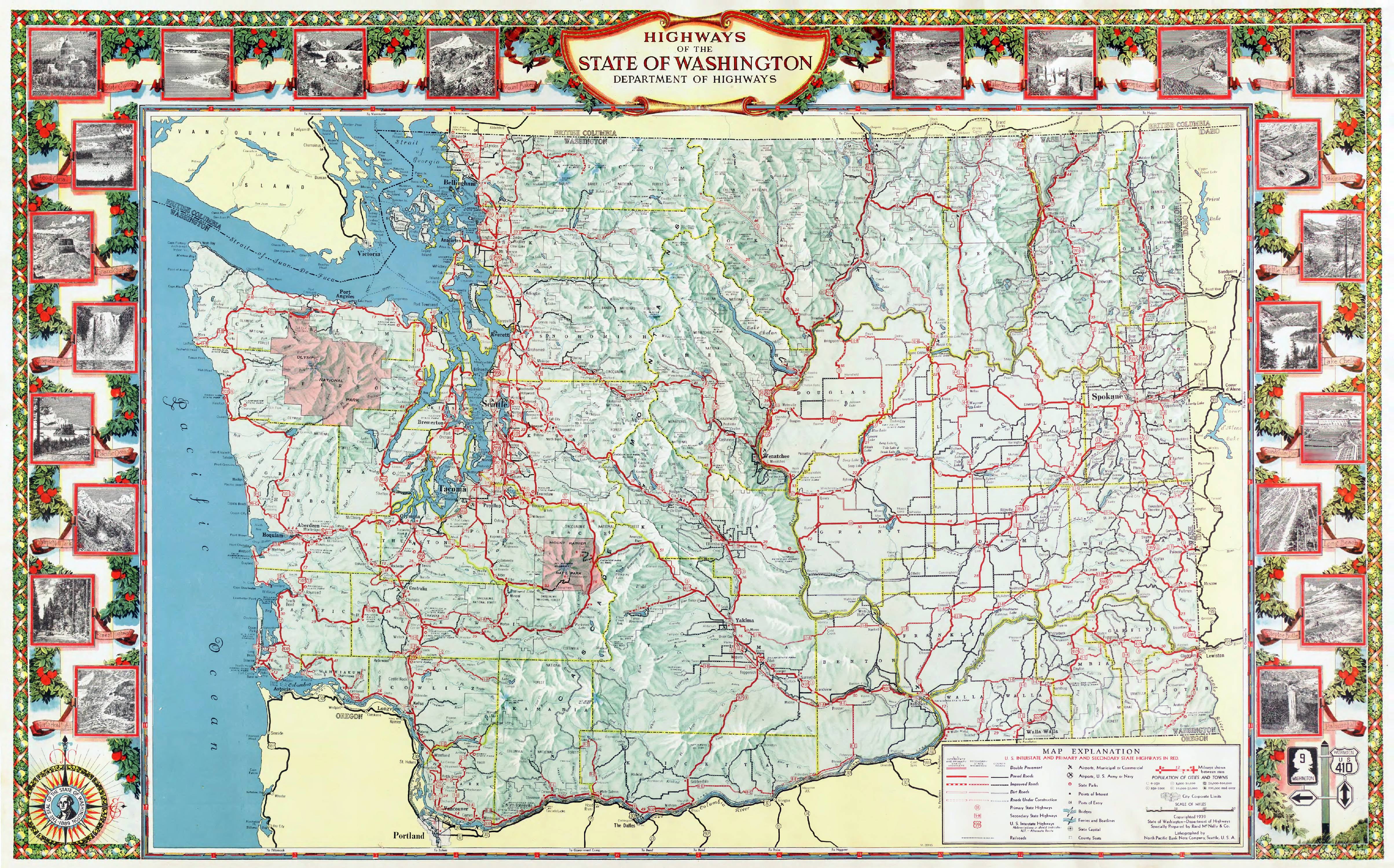 Laminated Map - Large scale highway map of the state of ... Laminated Map - Large scale highway map of the state of ...