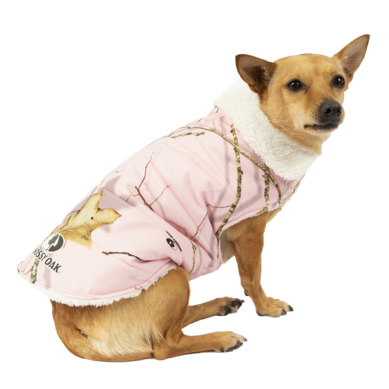 Pink camo shop dog jacket