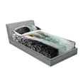 thumbnail image 2 of Ambesonne Colorful Fitted Sheet & Pillow Sham Set, Cliffs Waterfall Canoe, Twin, Multicolor, 2 of 2
