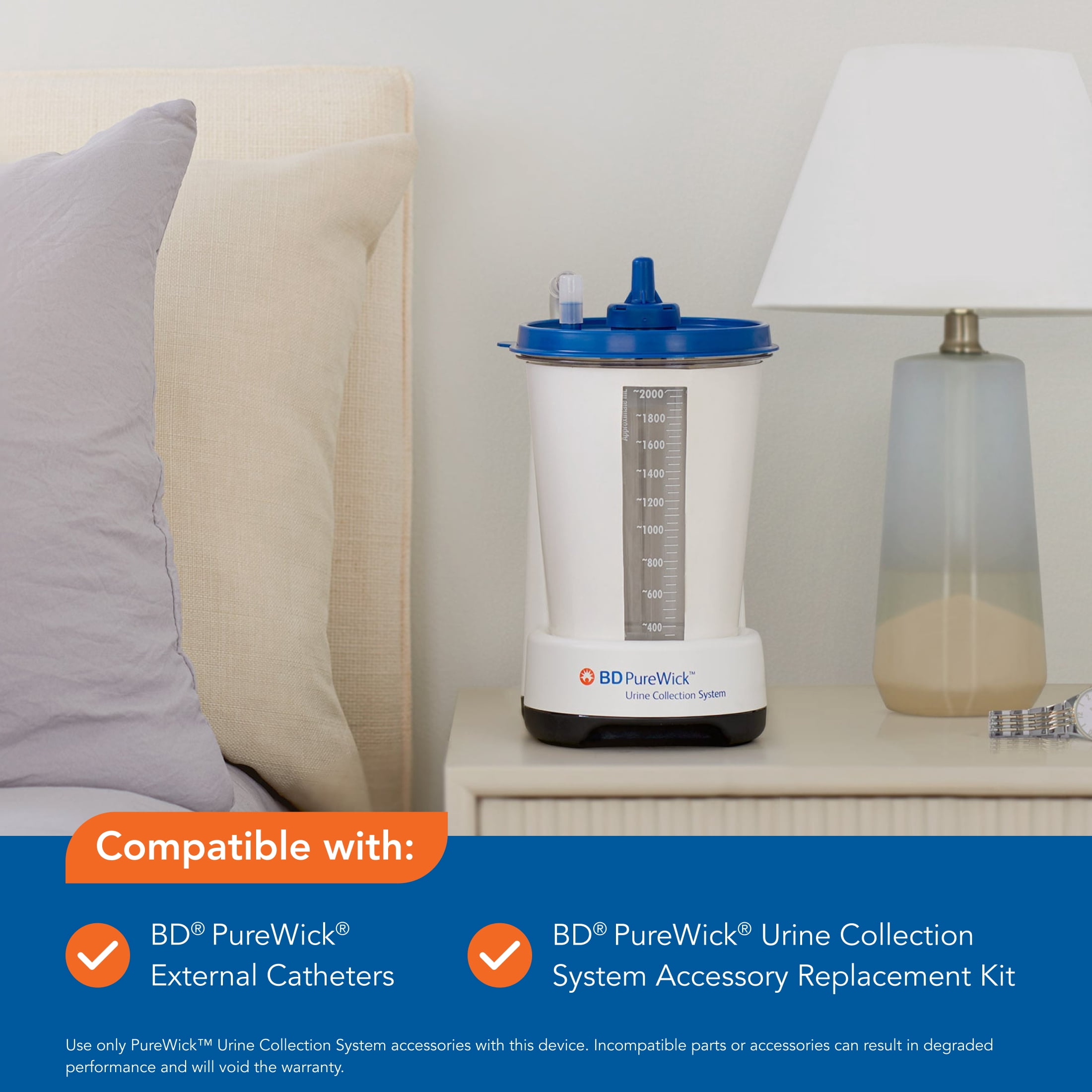 PureWick Urine Collection System, Non-Invasive Urine Management, PW100