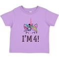 thumbnail image 3 of Inktastic 4th Birthday Unicorn Party 4 Year Old Girl Girls Toddler T-Shirt, 3 of 5