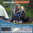 thumbnail image 3 of Flannel Double Sleeping Bags for Adults, 2 Person Sleeping Bags for Mens Camping XL Queen Size Two Person Sleeping Bag for Cold Weather & Warm Waterproof with Compression Sack, 3 of 6