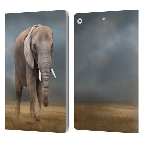 Head Case Designs Officially Licensed Simone Gatterwe Assorted Designs Elephant Tour Leather Book Wallet Case Cover Compatible with Apple iPad 10.2 2019/2020/2021