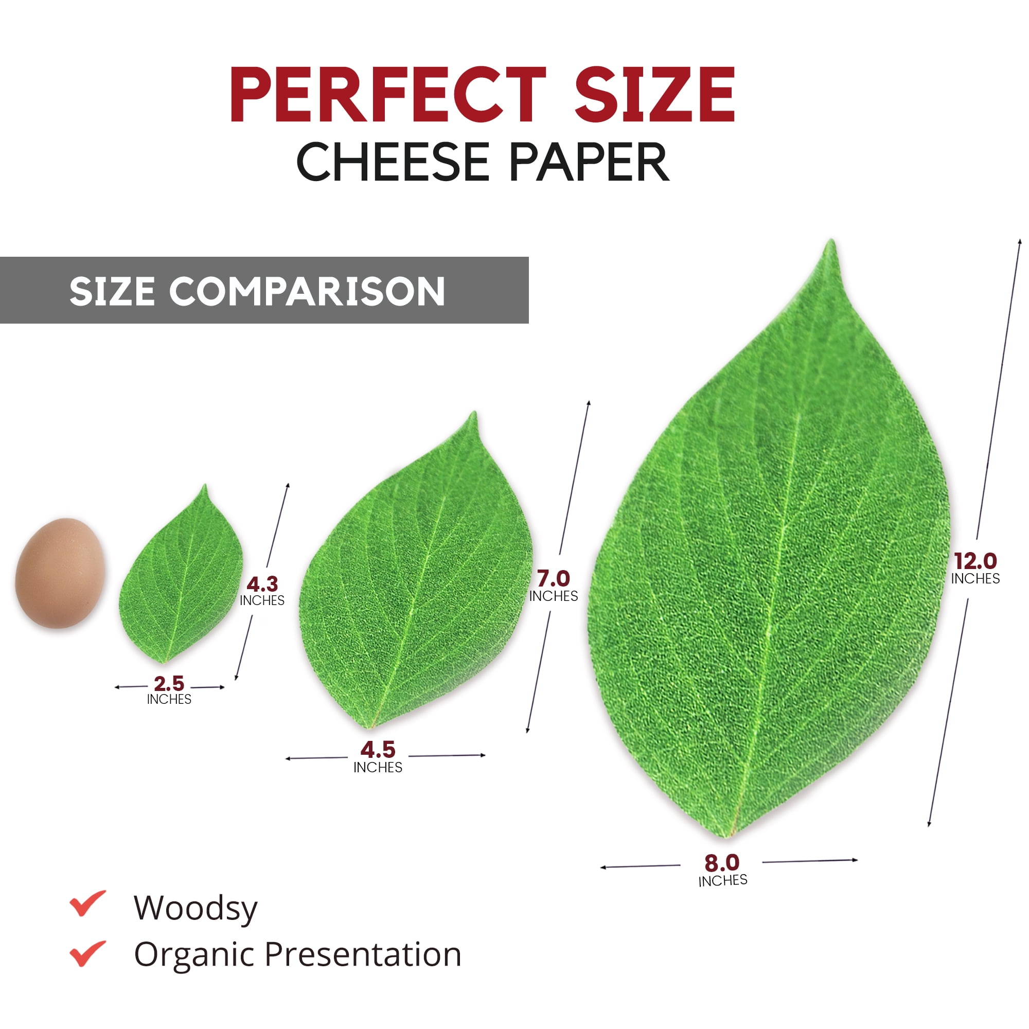 25 Pack] Leaf Cheese Paper for Charcuterie Boards - 4 x 2.25” Cheeseboard  Accessories, Disposable Grease Resistant Decorative Parchment Sheets in  Serving Tray, Crackers, Fruits, Sushi Meat Platter 