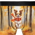 thumbnail image 4 of Welcome Fall Papillon Strolling Through the Autumn Maple Forest All Over Print Boxer Briefs Underwear for Men Dad Pap Butterfly Dog Lover - 12012, 4 of 6