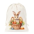 thumbnail image 1 of Ovzne Easter Linen Drawstring Gift Bag Ear Easter Candy Bag On Clearance, 1 of 4