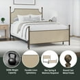 thumbnail image 4 of Hillsdale Furniture McArthur Queen Metal and Upholstered Bed, Bronze with Linen Stone Fabric, 4 of 13