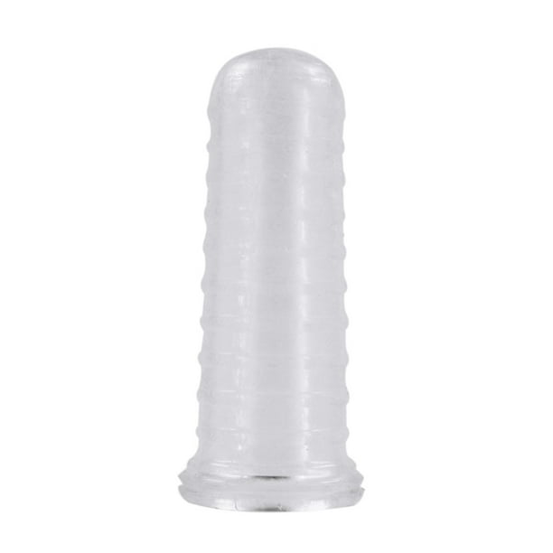 Famle Finger Crystal Sleeve Extender Collares Dispositivo de retardo Ampliar juguete