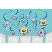 SpongeBob Multicolor Spiral CORNET Decorations With 5" Cutout - Pack Of 12 - Eye-Catching Design & Durable Party Decors - Perfect For Fans & Themed Events