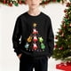 thumbnail image 1 of Sudadera sin capucha para niños, con estampado navideño, cuello redondo, manga larga, forro polar, para niños de talla mediana a grande, blusa de poliéster para niños., 1 of 5
