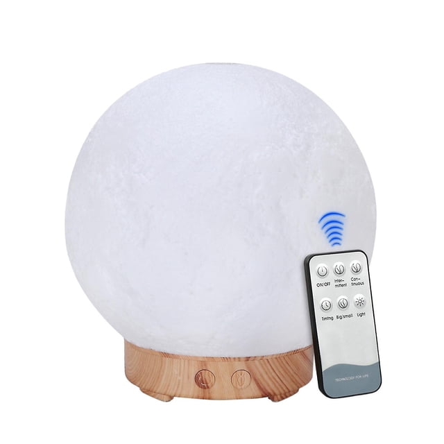 Difusores de aceites esenciales con luz de luna, humidificadores Led de escritorio, lámpara de luna llena, difusor de aromaterapia Compatible con Be