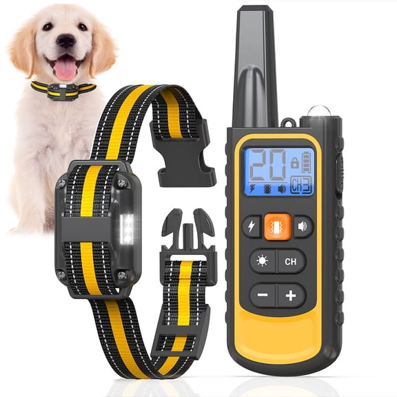 3300FT Dog Training Collars with Remote, Dog Shock Collar IP67 Waterproof and 3 Training Modes for Small Medium Large Dogs