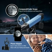 MAXLAPTER 20X-167X HD Refractor Telescope for Adults Kids High Powered, With Finderscope and Tripod, 60mm Aperture Telescope for Viewing Stars